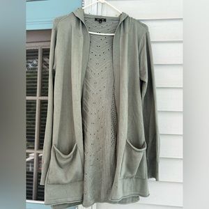 Lightweight hooded cardigan, size M